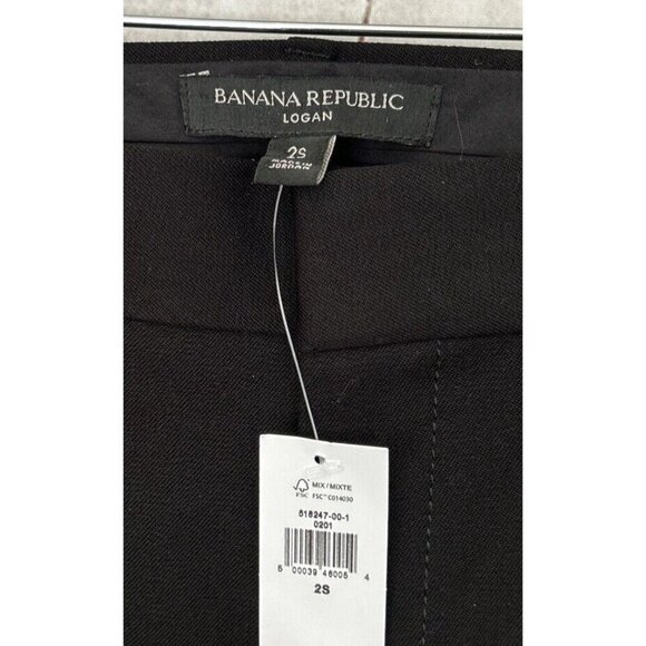 Banana Republic Women Logan Trouser Pant Black Bi Stretch Washable Stretch Sz 2S - Picture 6 of 7